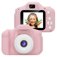 Stoßfeste, USB-aufladbare 4er-Packung 8MP pinke Digitalkamera