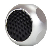 Mini Bluetooth reproduktor strieborný, nabíjateľný s USB