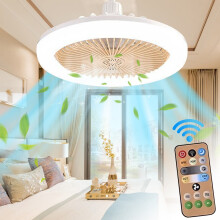 Ventilatore da soffitto Fankiway con luce, a basso profilo e incapsulato