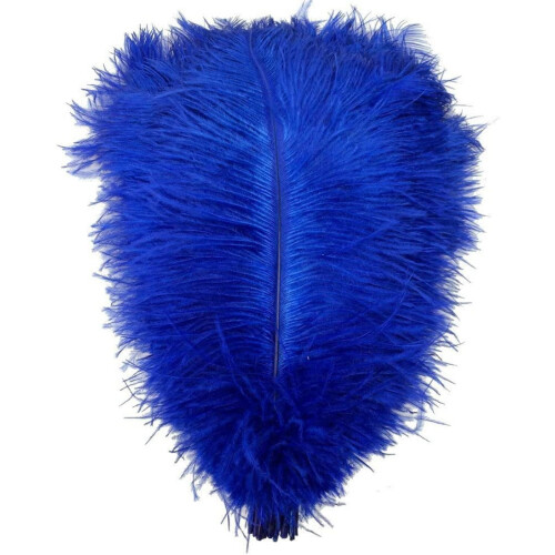 Penas de avestruz azul-real, 15-20 cm (6-7,9 polegadas), 20 unidades