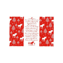 Geïsoleerde kerstplacemats in westerse stijl (4 stuks)