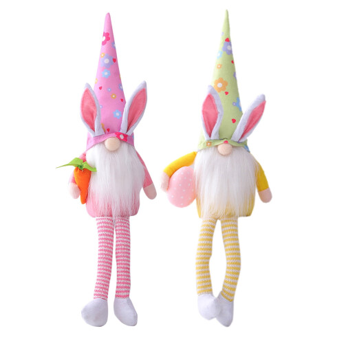 Osterhasen-Karottenpuppe, 2er-Pack, Heimdekoration