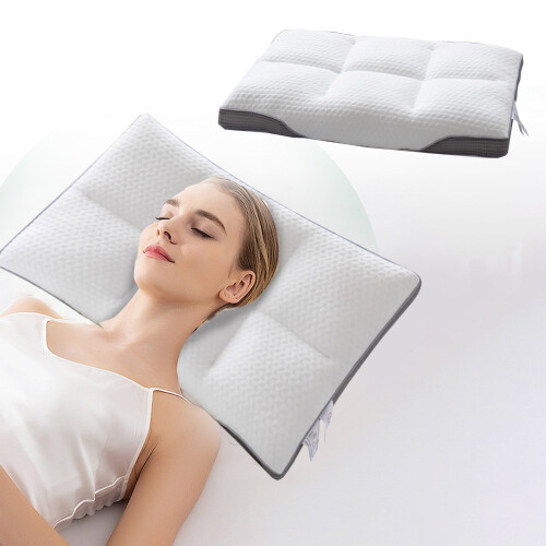 Oreiller de massage zoné en coton de qualité hôtelière (1 pièce)