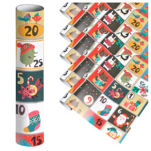 Papier cadeau de Noël motif Père Noël, 5 feuilles, 75 x 50 cm