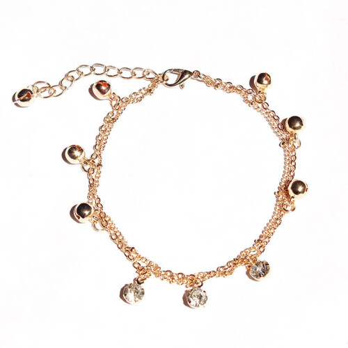 Αλυσίδα ποδιού Fankiway Small Bell Water Diamond για Ιαπωνικά