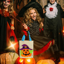 Borsa a forma di zucca di Halloween di grande capacità