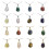 Crystal stone holder necklace adjustable cord 3