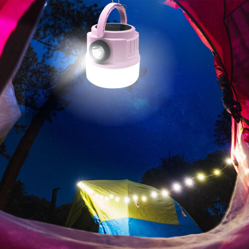 Fankiway Tragbare Campinglampe, Solar-USB-betrieben, 4 Modi