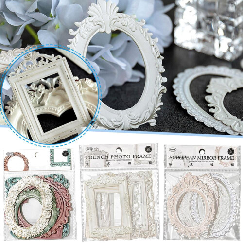 SUCADA Hollow Embossed Photo Frames Lace Paper 10pcs 2