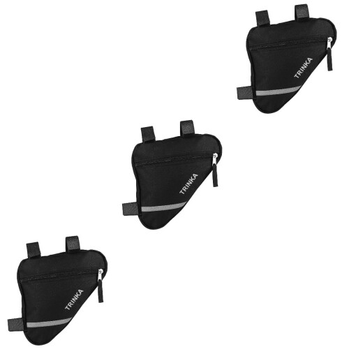Bolsa triangular impermeável para quadro de bicicleta, feita em nylon (pacote com 3).