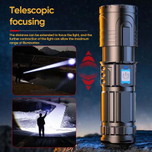 Fankiway wiederaufladbare LED-Taschenlampe mit Zoom und Stromfunktion