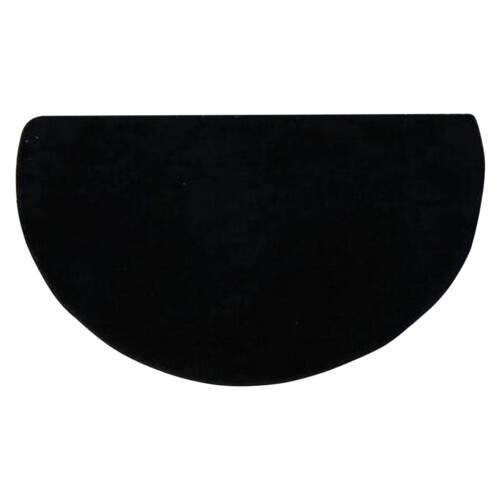 Giyblacko halvcirkelformet dørmåtte sort absorberende 1 stk.