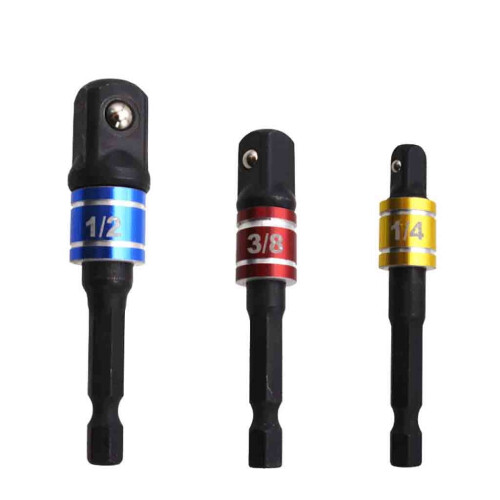 Conjunto de Adaptadores para Soquete de Impacto Capino 1/4 3/8 1/2 Polegadas 3 Peças 1