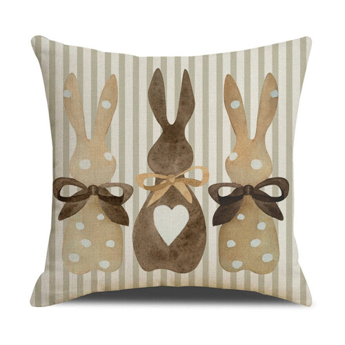 Housse de coussin décorative de Pâques 45 x 45 cm 2