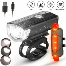 LED bicycle headlight USB rechargeable front