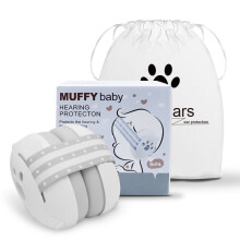 Geluidsdempende oordopjes voor baby's, 2-in-1, ook te gebruiken als slaaphulpmiddel.
