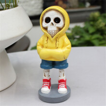 Fantastica statuetta di scheletro, ornamento di Halloween, decorazione gotica, 1 pezzo