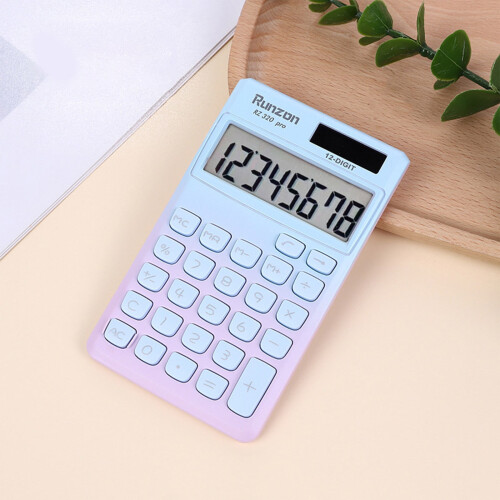 Calcolatrice base a energia solare con ampio display LCD
