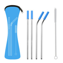 Pailles métalliques Giyblacko Ludlz avec embouts en silicone4
