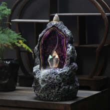 Brûleur d'encens en résine Crystal Cave, décoration intérieure