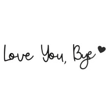 Love You Bye Sign Wall Decor Letters Wall Decor Bye Love You Wooden Script Sign - Wall Art Home Decor for Love