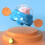 Capino Bath Toy Pig Flying Saucer Clockwork 1 Pc 2