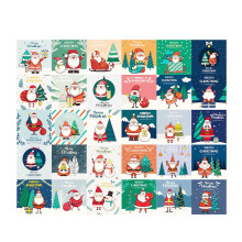 Cartes de vœux de Noël Père Noël Bonhomme de neige Messages joyeux 30 pièces