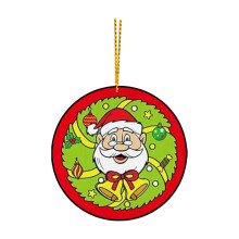 Suspension lumineuse en bois Grinch, décoration de Noël