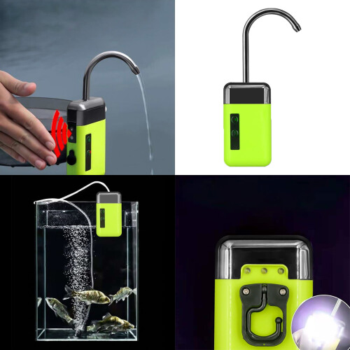 Fankiway viszuurstofpomp USB oplaadbaar draagbaar met