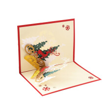 Carte de vœux de Noël Imagerie virtuelle 3D stéréoscopique AR