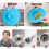 Couvercle de siphon de sol en silicone avec bouchon (4 pièces, bleu) 4