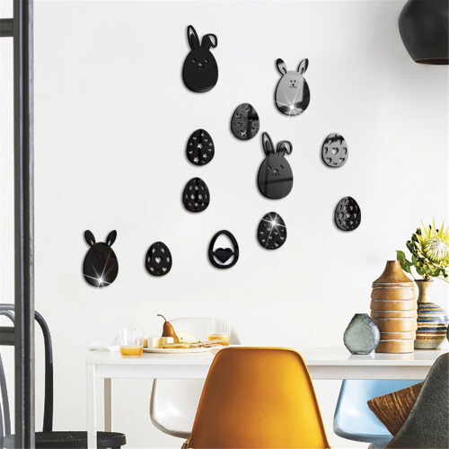Easter mirror stickers removable acrylic home decor kids 1