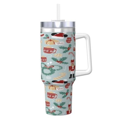 40oz Personalized Tumbler with Handle and Straw