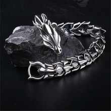 Bracciale da uomo in argento sterling con drago, 1 pezzo