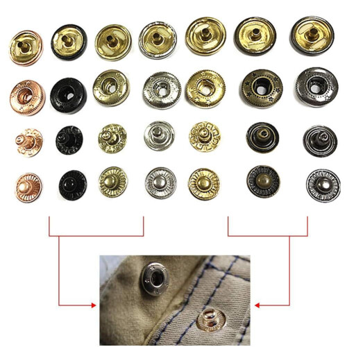 Metal snap fastener button press for leather and fabric 1