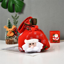 Borsa natalizia con coulisse e design in tessuto 3D