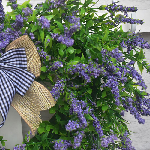 Lavender Wreath Handmade Rattan Artificial Flowers 1 Piece 1