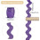 RIC Rac-list blå violett metallic glitter 3,5 cm 5 meter 2