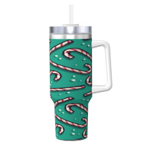 40oz Personalized Tumbler with Handle and Straw