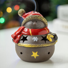 brûleur d'encens de Noël en céramique, décoration de porte d'entrée