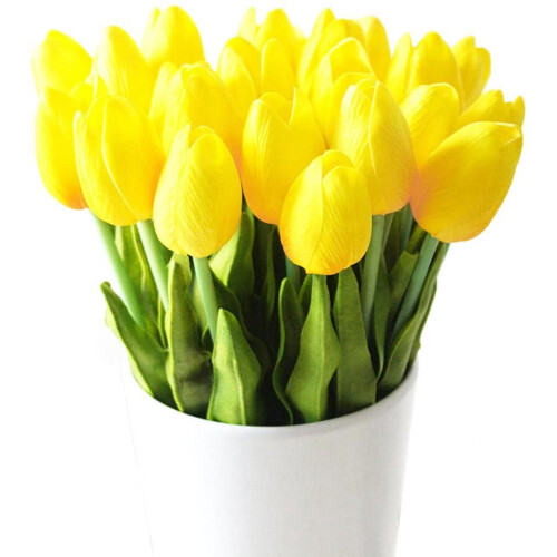 PU műtulipán csokor sárga 10 db
