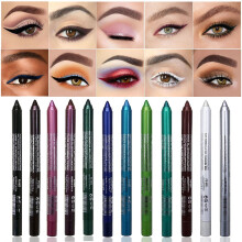 Eyelinerpennenset, waterdicht, parelmoerglans, 12 kleuren