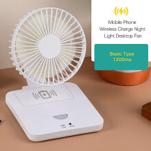 Mini ventilatore Fankiway da 6 pollici con luce notturna e testa girevole.