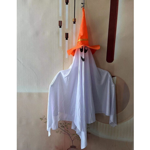 Fankiway Halloween glødende spøkelseshattdekorasjon, 1 stk.