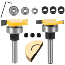 Jyrsinteräsarja, 1/4" varsi, T-muotoiset uraleikkurit, 3 kpl