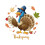 Stickers muraux d'automne Citrouille Dinde Feuille d'érable 12 pièces 2