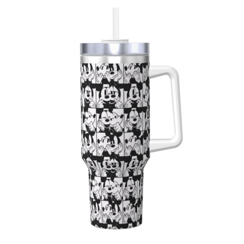 Vaso de acero inoxidable de Mickey Mouse de 40 oz con asa y
