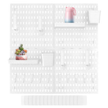 Kit de panneau perforé Grusce avec 4 panneaux et 18 accessoires