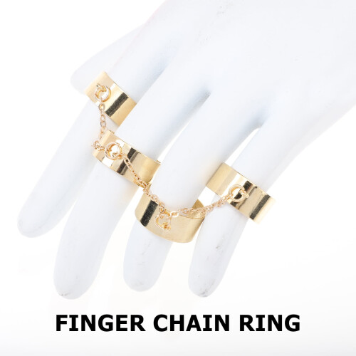 Punk-ring med dobbelt kædedesign til mænd og kvinder 2