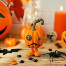 Decorazione da esterno a forma di zucca di Halloween in resina, 1 pezzo